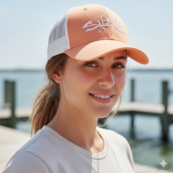 Salt Life Orange Flex Fit Hat - Picture 1 of 8